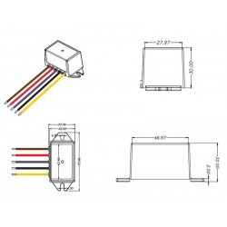 Cable de conexión M12 para proyector lineal, 100cm, IP67, negro