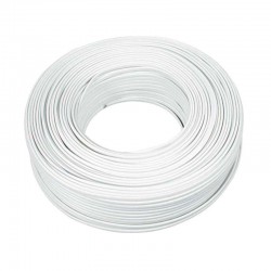Cable plano 2x0,75mm, 1m, blanco