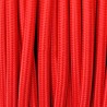 Cable textil redondo 2x0,75mm, 1m, rojo