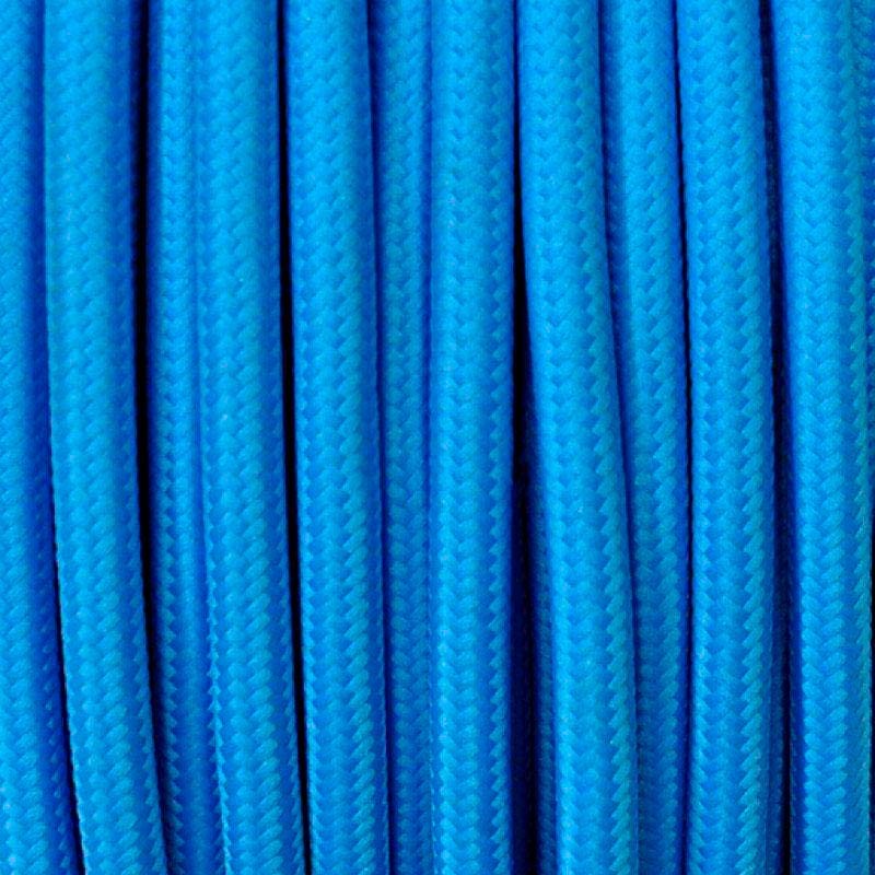 Cable textil redondo 2x0,75mm, 1m, azul