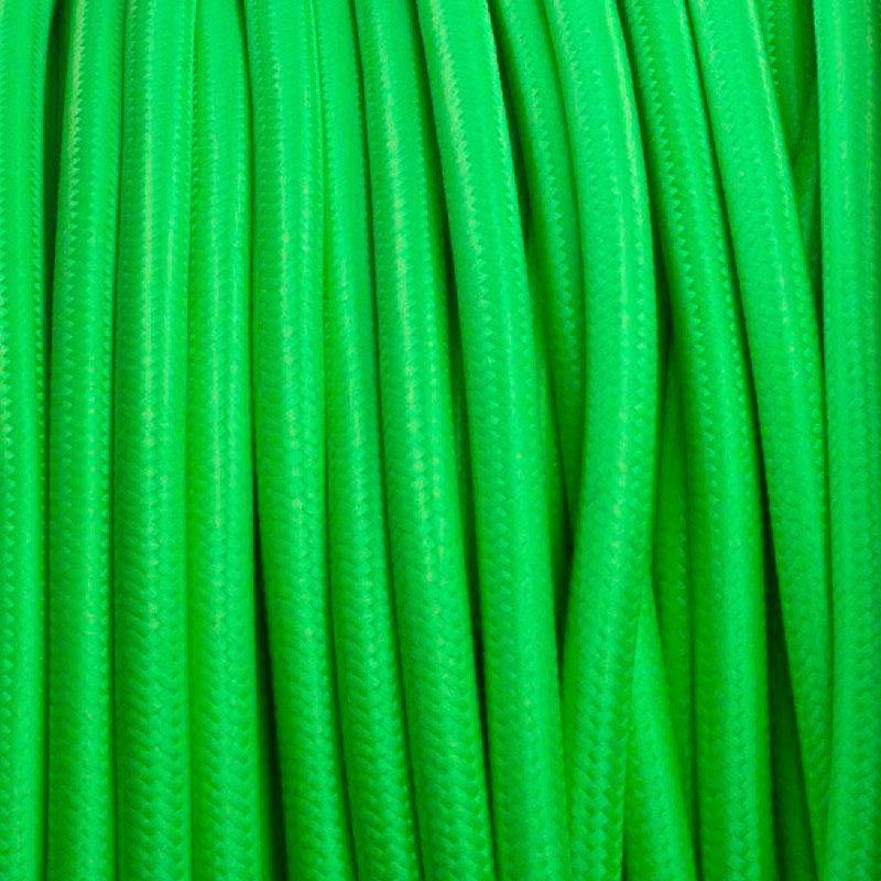 Cable textil redondo 2x0,75mm, 1m, verde