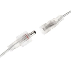 Cable conexión 2 Pinx0,5mm, 100cm, IP67, transparente