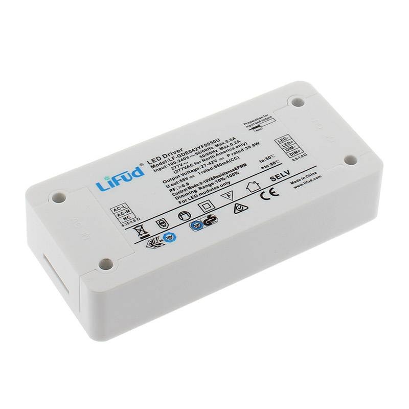 LED Driver LIFUD DC27-42V/44W/1050mA, Regulable 0-10V