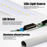 Tubo LED T8 SMD2835 Epistar - Aluminio - 35W -240cm, Conexión dos Laterales