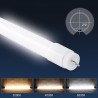 Tubo LED T8 SMD2835 Cristal - 9W - 60cm, Conexión dos Laterales