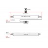 Tubo LED T8 SMD2835 - Aluminio - 20W - 120cm, Conexión un Lateral