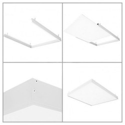 Kit marco Blanco para instalar Panel Led 60x60cm en superficie, Altura 68mm