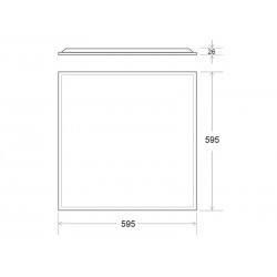 Panel LED Backlit 40W, FUT045A, RGB + CCT, RF, 60x60cm