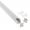 KIT - Perfil aluminio HARFO para tiras LED, 2 metros