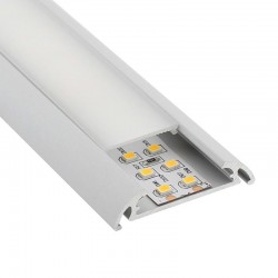 KIT - Perfil aluminio MARK para tiras LED, 1 metro