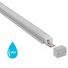 Perfil aluminio KOR para tiras LED, 1 metro, IP67