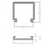 Perfil PC HIVOL para tiras LED, 2 metros