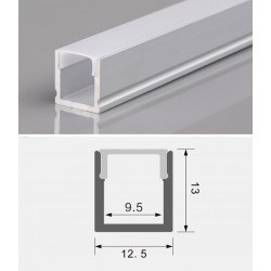 KIT - Perfil aluminio SATO para tiras LED, 1 metro