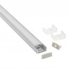 KIT - Perfil aluminio BARLIS para tiras LED, 1 metro