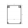 Perfil aluminio DRIVER BOX, 1 metro