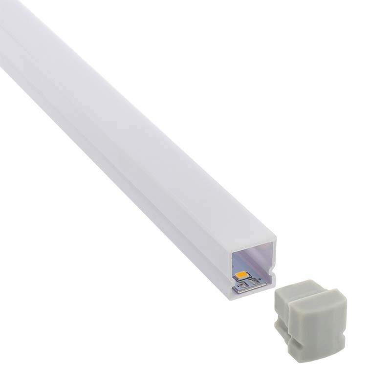 KIT - Perfil plástico CUB IP68 para tiras LED, 2 metros