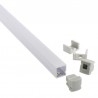 KIT - Perfil plástico CUB IP68 para tiras LED, 2 metros