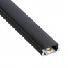 KIT - Perfil aluminio BARLIS para tiras LED, 2 metros, negro