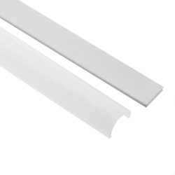 KIT - Perfil aluminio MOON para tiras LED, 1 metro