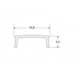 Cubierta translúcida para perfil TREND, 1 metro