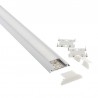 KIT - Perfil aluminio MARK para tiras LED, 2 metros