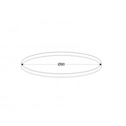 KIT - Perfil aluminio circular RING, Ø900mm, negro