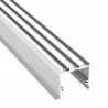 KIT - Perfil aluminio TEITO para tiras LED, 1 metro, blanco