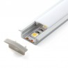 KIT - Perfil aluminio KOBE PRESS para tiras LED, 1 metro