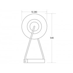 Lámpara de mesa HOSHI, 6W regulable con sensor