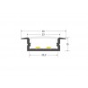 KIT - Perfil aluminio KOBE BIG para tiras LED, 1 metro