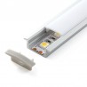 KIT - Perfil aluminio KOBE PRESS para tiras LED, 2 metros